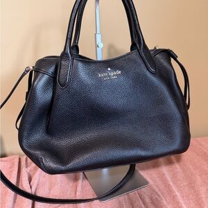 Kate Spade Dumpling Small satchel in Black Pebbled Leather